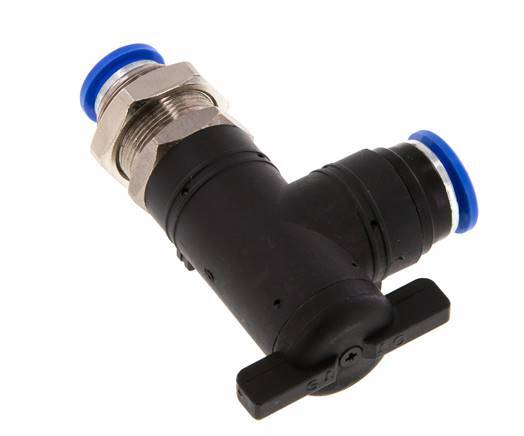 Válvula de bola de codo de 2 vías de 12 mm de plástico/latón