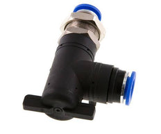 Válvula de bola de codo de 2 vías de 12 mm de plástico/latón