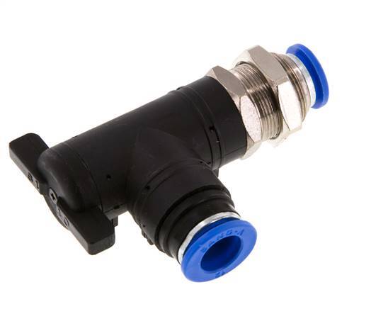 Válvula de bola de codo de 2 vías de 12 mm de plástico/latón