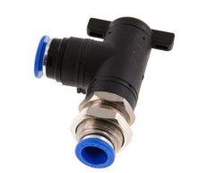 Válvula de bola de codo de 2 vías de 12 mm de plástico/latón