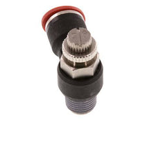 Silenciador de control de flujo Codo de entrada del medidor 10 mm - R1/4'' Latón/PA 66