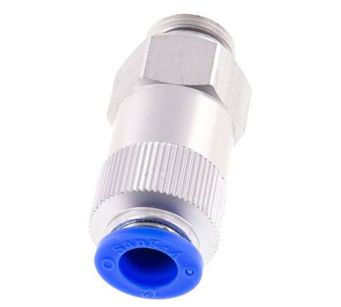 Válvula de retención de 12mm y G1/2'' macho de aluminio 0.2-10bar (3-145psi) con rosca para manguera