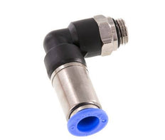 Racor rápido 10mm y G1/4'' Codo autoblocante macho Latón/PBT 0-10bar (0-145psi)