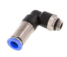 Racor rápido 10mm y G1/4'' Codo autoblocante macho Latón/PBT 0-10bar (0-145psi)