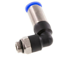 Racor rápido 10mm y G1/4'' Codo autoblocante macho Latón/PBT 0-10bar (0-145psi)