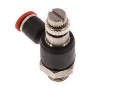 Silenciador de control de flujo Codo de entrada al medidor 4 mm - G1/8'' Latón/PA 66