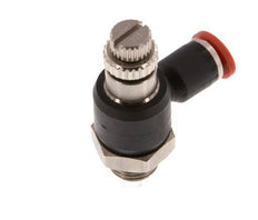 Silenciador de control de flujo Codo de entrada al medidor 4 mm - G1/8'' Latón/PA 66