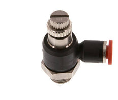 Silenciador de control de flujo Codo de entrada al medidor 4 mm - G1/8'' Latón/PA 66