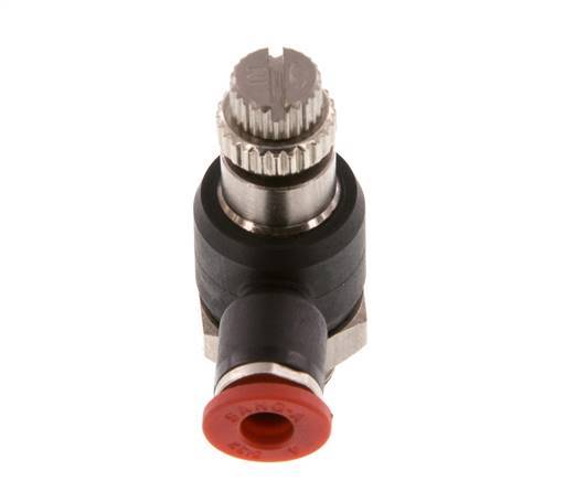 Silenciador de control de flujo Codo de entrada al medidor 4 mm - G1/8'' Latón/PA 66