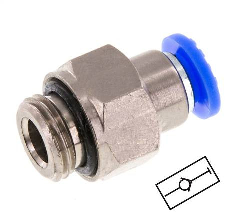 Racor rápido de 6mm y G1/4'' macho con cierre automático de latón/PBT 0-10bar (0-145psi) [2 piezas]
