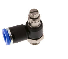Silenciador de control de flujo Codo de salida de contador 8 mm - G1/8'' Latón/PA 66