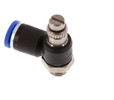 Silenciador de control de flujo Codo de salida de contador 8 mm - G1/8'' Latón/PA 66