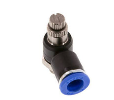 Silenciador de control de flujo Codo de salida de contador 8 mm - G1/8'' Latón/PA 66
