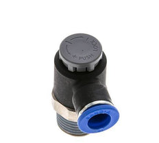 Válvula de control de flujo Codo de salida del medidor 10 mm - R1/2'' Latón/PA 66 Tuerca de seguridad