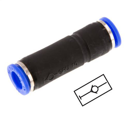 Racor rápido de 6 mm con bloqueo automático de latón/PBT 0-10bar (0-145psi) [2 piezas]