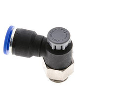 Válvula reguladora de caudal Codo de salida de contador 10 mm - G1/4'' Latón/PA 66 Tuerca de seguridad