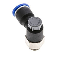 Válvula reguladora de caudal Codo de salida de contador 10 mm - G1/4'' Latón/PA 66 Tuerca de seguridad
