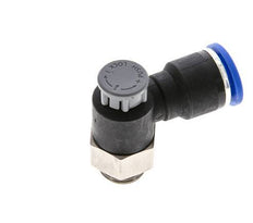Válvula reguladora de caudal Codo de salida de contador 10 mm - G1/4'' Latón/PA 66 Tuerca de seguridad