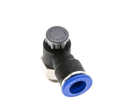 Válvula reguladora de caudal Codo de salida de contador 10 mm - G1/4'' Latón/PA 66 Tuerca de seguridad