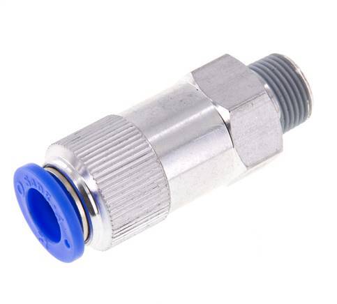 Válvula de retención de 12mm y R3/8'' macho de aluminio 0.2-10bar (3-145psi) con rosca para manguera