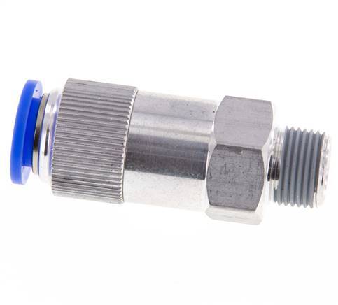 Válvula de retención de 12mm y R3/8'' macho de aluminio 0.2-10bar (3-145psi) con rosca para manguera