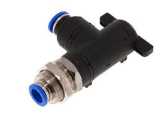 Válvula de bola de 2 vías con codo 10 mm de plástico/latón
