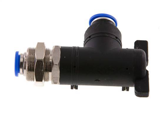 Válvula de bola de 2 vías con codo 10 mm de plástico/latón