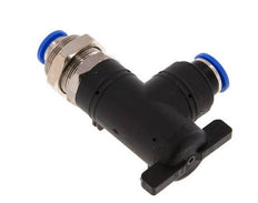 Válvula de bola de 2 vías con codo 10 mm de plástico/latón