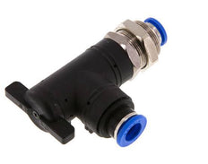 Válvula de bola de 2 vías con codo 10 mm de plástico/latón