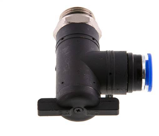 Válvula de bola de codo de 2 vías 12 mm - G1/2'' Plástico/Latón