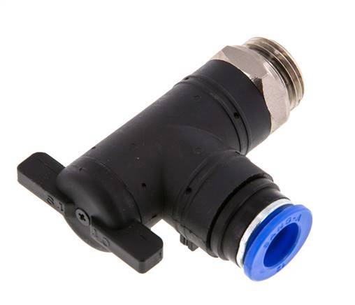 Válvula de bola de codo de 2 vías 12 mm - G1/2'' Plástico/Latón