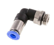 Racor rápido 6mm y G1/4'' Codo autoblocante macho Latón/PBT 0-10bar (0-145psi)