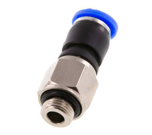 Junta giratoria de 6mm y G1/8'' Roscas macho de latón niquelado/PBT NBR Giratorio