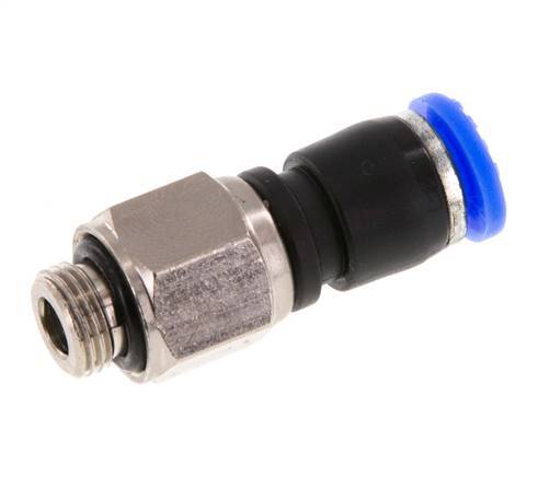 Junta giratoria de 6mm y G1/8'' Roscas macho de latón niquelado/PBT NBR Giratorio
