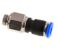 Junta giratoria de 6mm y G1/8'' Roscas macho de latón niquelado/PBT NBR Giratorio