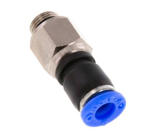 Junta giratoria de 6mm y G1/8'' Roscas macho de latón niquelado/PBT NBR Giratorio