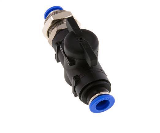 Válvula de bola recta de 2 vías 10 mm de plástico/latón