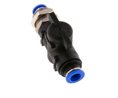 Válvula de bola recta de 2 vías 10 mm de plástico/latón
