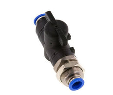 Válvula de bola recta de 2 vías 10 mm de plástico/latón