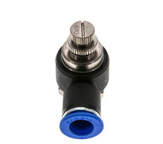 Silenciador de control de flujo Codo de salida de contador 12 mm - G1/2'' Latón/PA 66