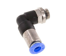 Racor rápido 6mm y G1/8'' Codo macho autoblocante Latón/PBT 0-10bar (0-145psi) [2 Piezas]