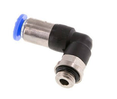 Racor rápido 6mm y G1/8'' Codo macho autoblocante Latón/PBT 0-10bar (0-145psi) [2 Piezas]