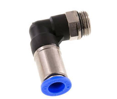 Racor de 12mm y G1/2'' Codo autoblocante macho Latón/PBT 0-10bar (0-145psi)