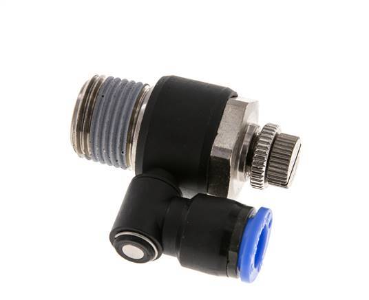 Silenciador de control de flujo Meter-Out Giratorio 10 mm - R1/2'' Latón/PA 66