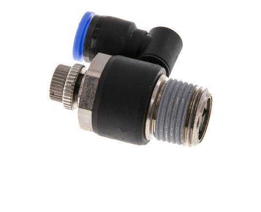 Silenciador de control de flujo Meter-Out Giratorio 10 mm - R1/2'' Latón/PA 66