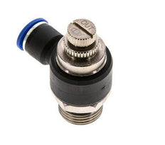 Silenciador de control de flujo Codo de salida de contador 10 mm - G1/2'' Latón/PA 66