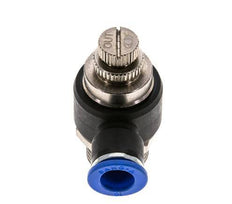 Silenciador de control de flujo Codo de salida de contador 10 mm - G1/2'' Latón/PA 66