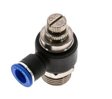 Silenciador de control de flujo Codo de salida de contador 10 mm - G1/2'' Latón/PA 66