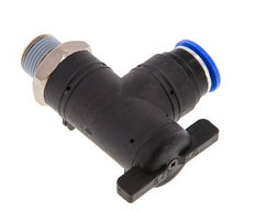 Válvula de bola de codo de 2 vías 12 mm - R3/8'' Plástico/Latón