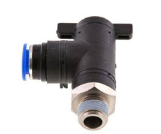 Válvula de bola de codo de 2 vías 12 mm - R3/8'' Plástico/Latón